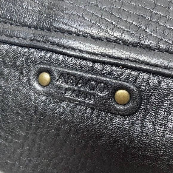 ABACO PARIS Black Pebble Leather Clutch Bag - Picture 6 of 8